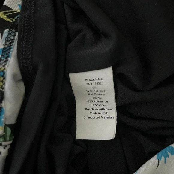 Black Halo Blossom Bash Keyhole Mini Dress New NWT Size 14 - Picture 7 of 9